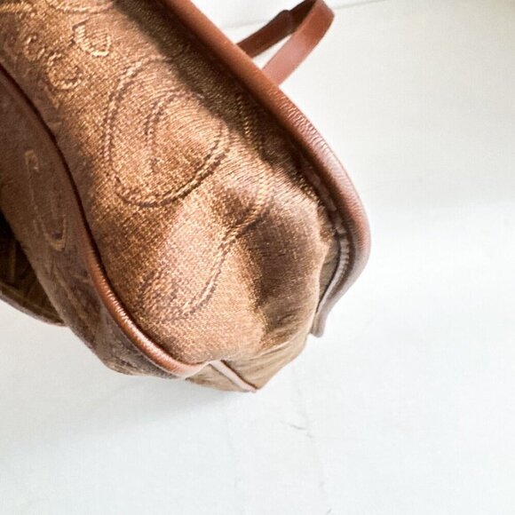 Vintage Nina Ricci Logo Spellout Coated Canvas Leather Trim Camera Bag - Picture 9 of 14